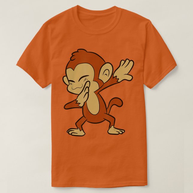 Camiseta Monkey Animal Ape Funny Dabbing Monkey  (Frente do Design)