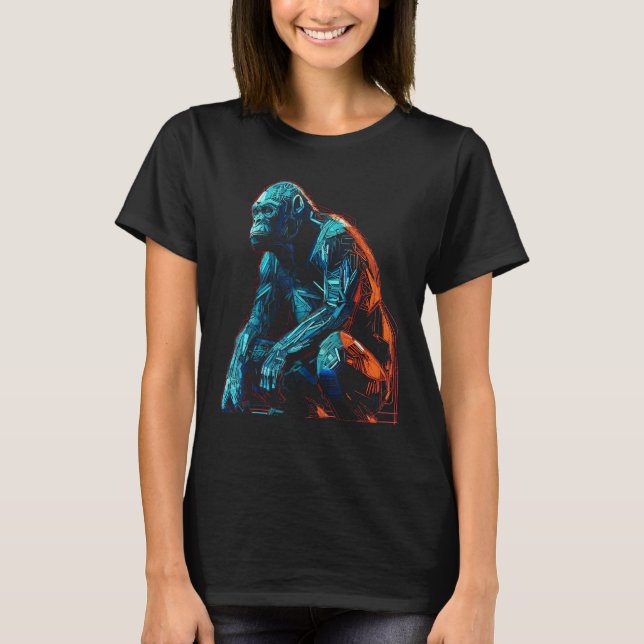 Camiseta Monkey artwork - animal art zoo gorilla (Frente)
