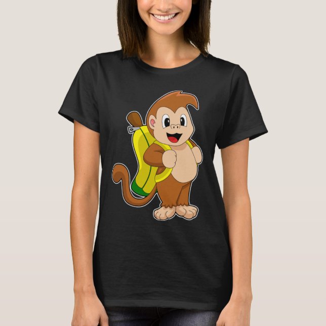 Camiseta Monkey Banana Backpack (Frente)