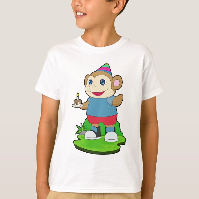 Camiseta Monkey Birthday Cake (Frente)
