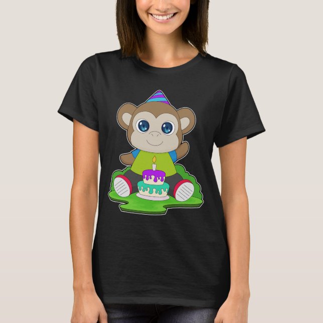 Camiseta Monkey Birthday Cake (Frente)