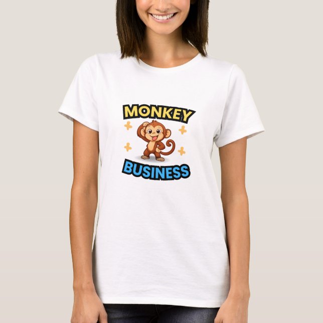 Camiseta Monkey Business Funny  (Frente)