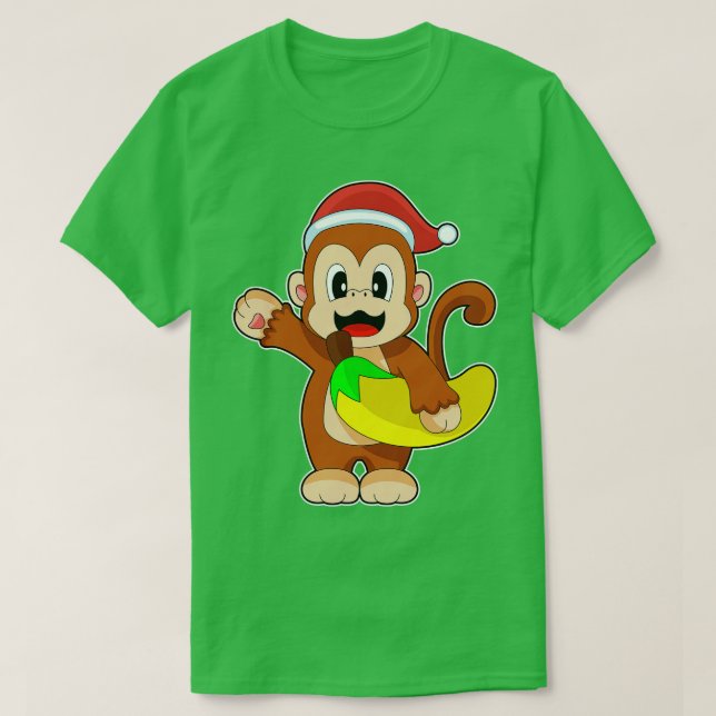 Camiseta Monkey Christmas Banana (Frente do Design)
