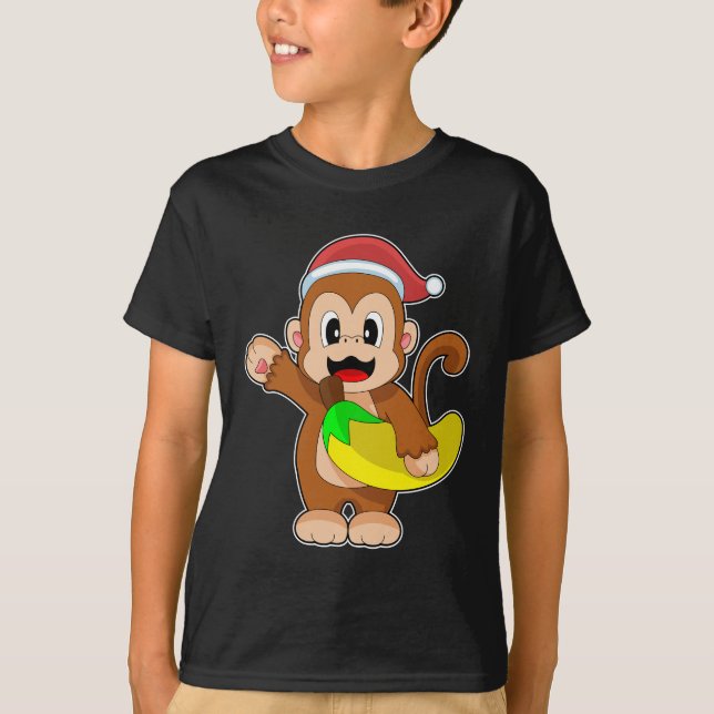 Camiseta Monkey Christmas Banana (Frente)