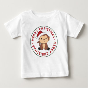 Camiseta Monkey Christmas Snow Winter Animals Monkeys