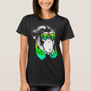Camiseta Monkey Cooler Monkey DJ Fones de ouvido Ideia Part