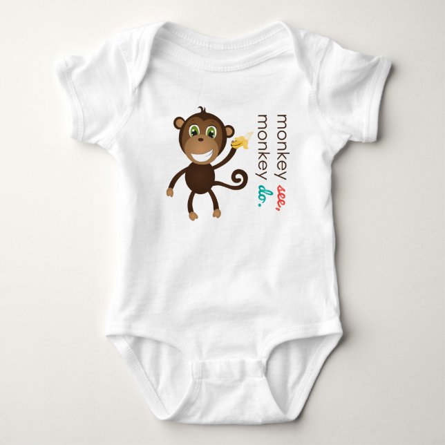 Camiseta Monkey Criança Creeper (Frente)
