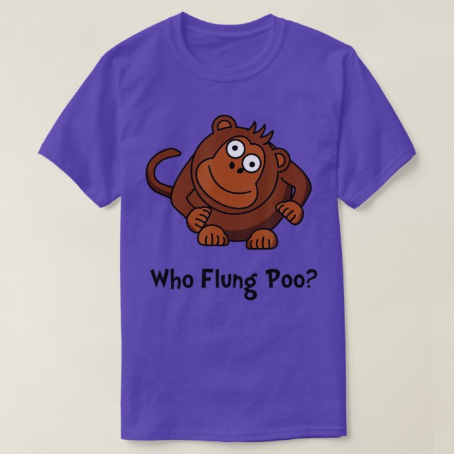 Camiseta Monkey Flung Poo Funny  (Frente do Design)