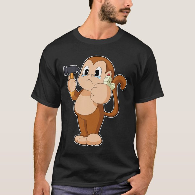 Camiseta Monkey Handyman Hammer (Frente)