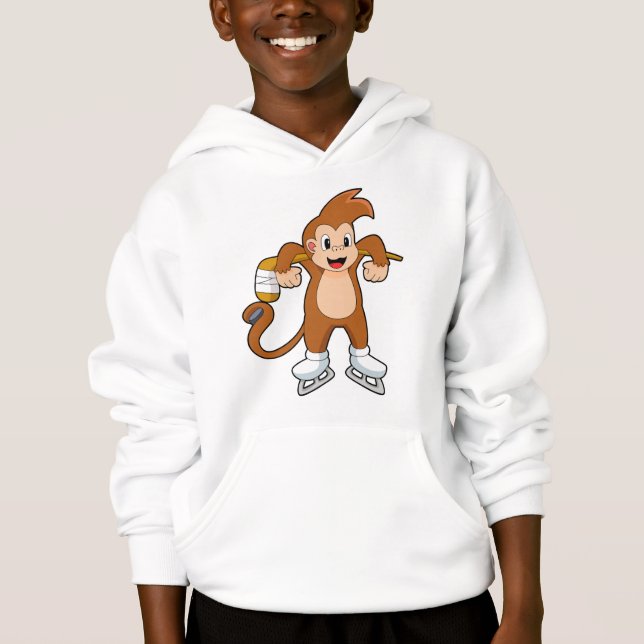 Camiseta Monkey Ice Hóquei no Gelo (Frente)