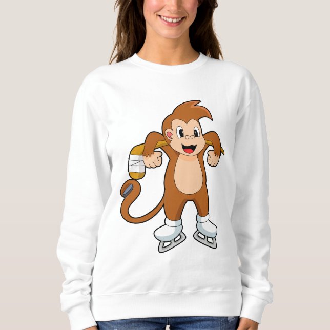 Camiseta Monkey Ice Hóquei no Gelo (Frente)