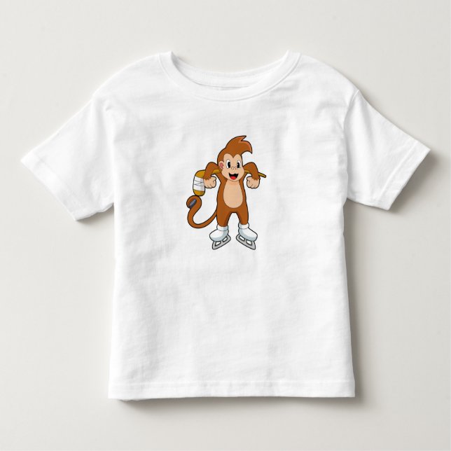 Camiseta Monkey Ice Hóquei no Gelo (Frente)