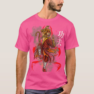 Camiseta Monkey King In Fierce Kung Fu Kick Com Chá Chinês