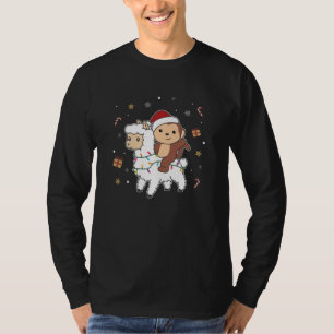 Camiseta Monkey Lama Natal - Animais de inverno