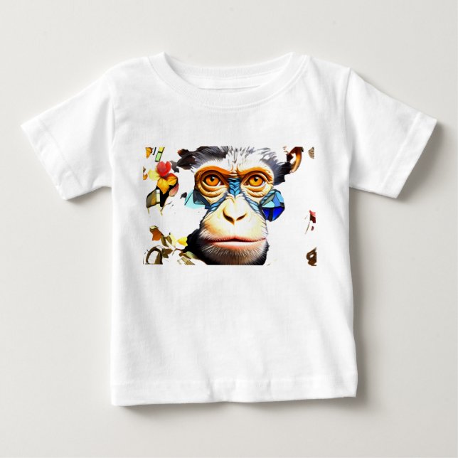 Camiseta Monkey Mosaic - Design (Frente)