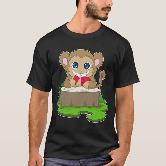 Camiseta Monkey Poker Poker cards Card game (Frente)