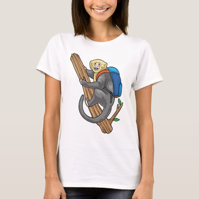 Camiseta Monkey Pupil Backpack School (Frente)
