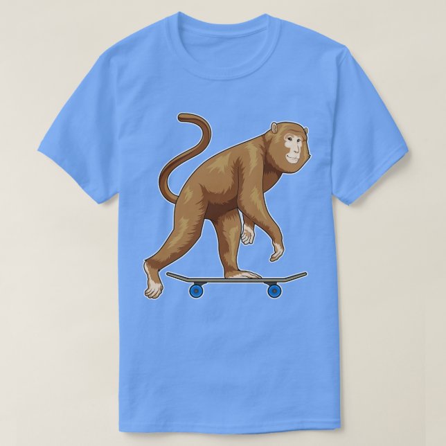 Camiseta Monkey Skater Skateboard (Frente do Design)