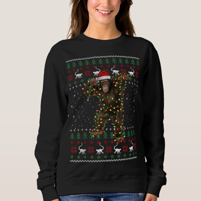 Camiseta Monkey Ugly Christmas Sweater (Frente)