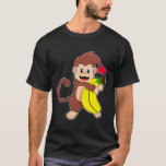 Camiseta Monkey with Banana<br><div class="desc">This design is the perfect gift for a birthday, Christmas and other celebrations. It is suitable for women, men and kids.</div>