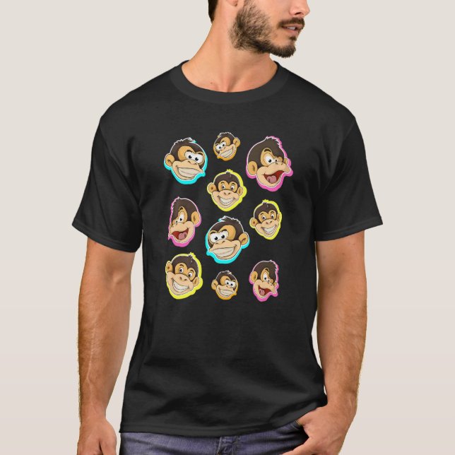 Camiseta Monkey  Zoo Animal Chimpanzee  Monkey (Frente)