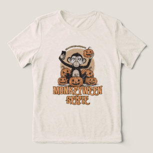 Camiseta Monkeyween Selfie – Halloween Vintage 