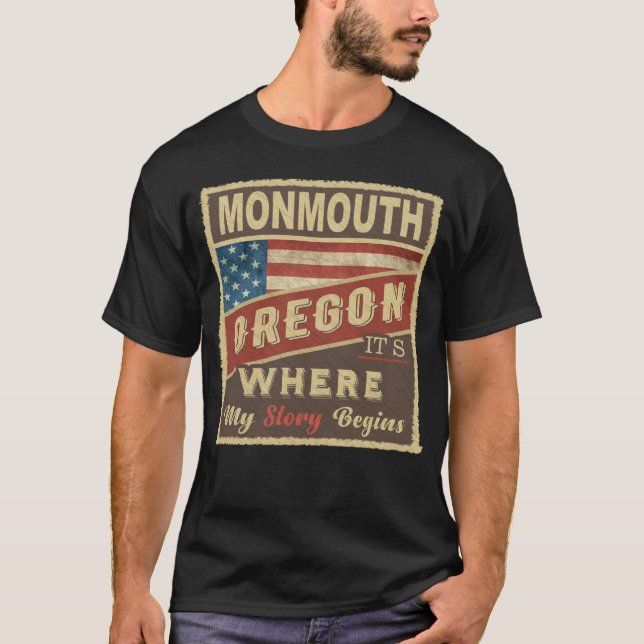 Camiseta MONMOUTH, OU é onde minha história começa (Frente)