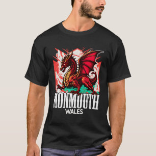 Camiseta Monmouth Wales Welsh Flag Y Ddraig Goch Dragon