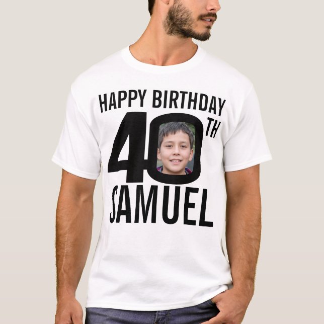Camiseta Mono de nome personalizado e modelo de foto do ani (Frente)
