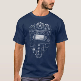 Camiseta Monochrome steampunk VHS Video tape