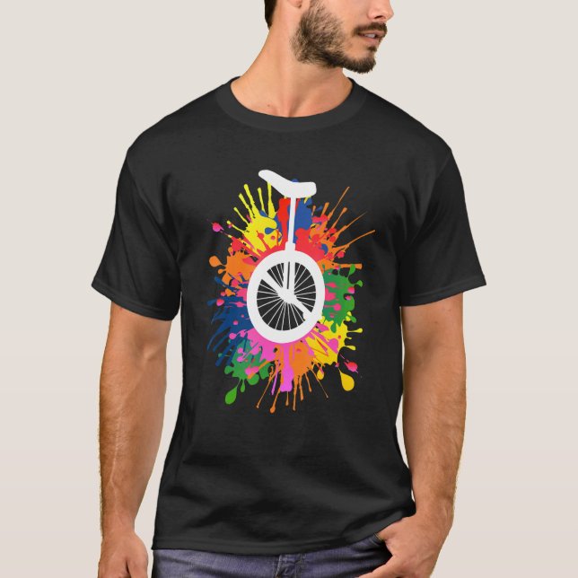 Camiseta Monociclo Uniciclo Para Crianças Holi Uniciclo E O (Frente)