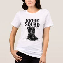 Camiseta monocromática chic de despedida de soltei