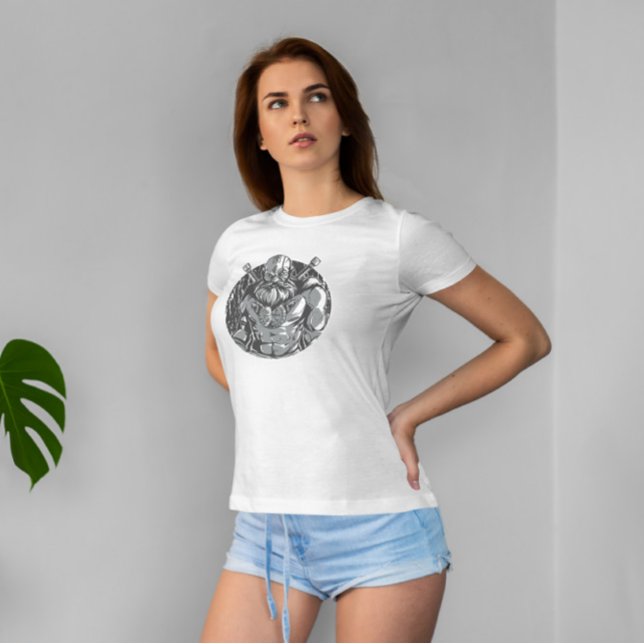 Camiseta Monocromático Viking Warrior (Criador carregado)