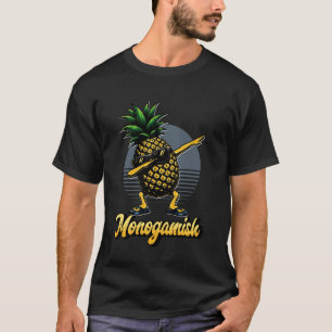 Camiseta Monogâmico Engraçado Pineapple Dabbing Casal Liber