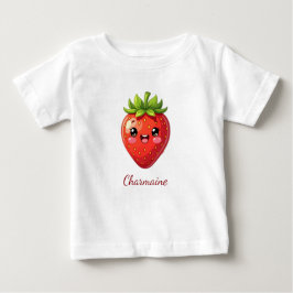 Camiseta Monogram cute strawberry kawaii
