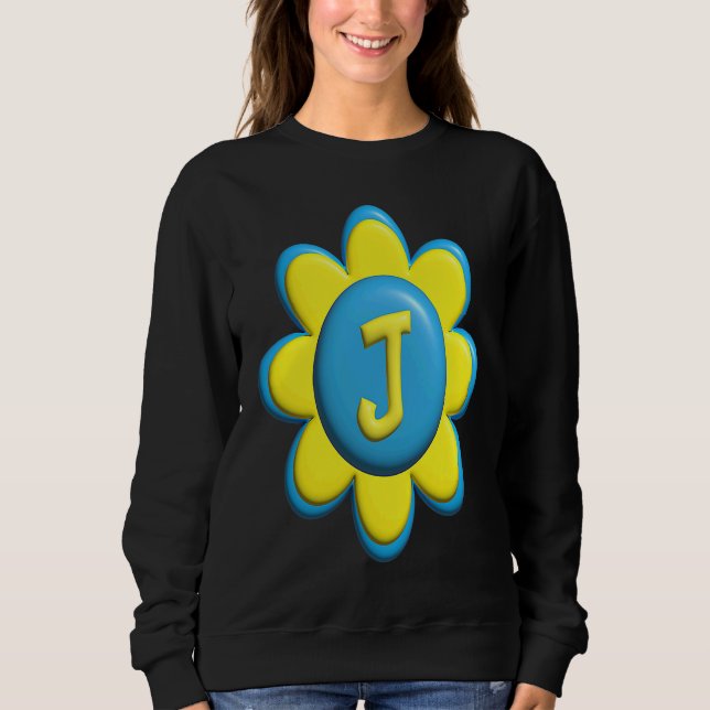 Camiseta Monogram J  Colorful Flower (Frente)