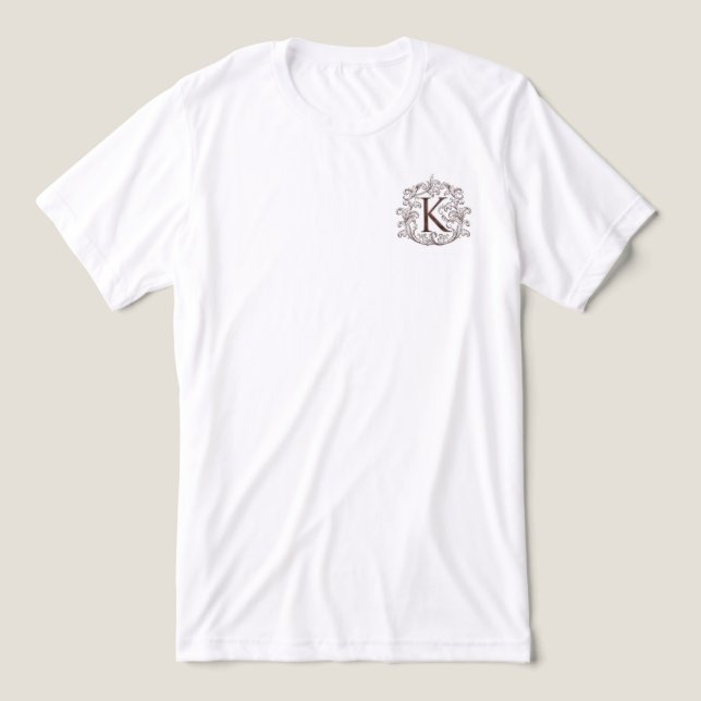 Camiseta Monogram K White (Design frontal)