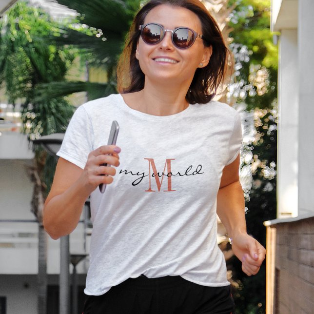 Camiseta Monogram 'my world' Activewear Classic White (Criador carregado)