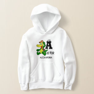 Camiseta Monograma A personalizado é para o réptil engraçad