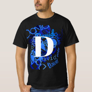 Camiseta Monograma Azul Criativo
