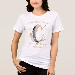 Camiseta Monograma Chic - Letra C | Despedida de Solteira A
