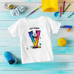 Camiseta Monograma Colorido V – Design Divertido e Personal
