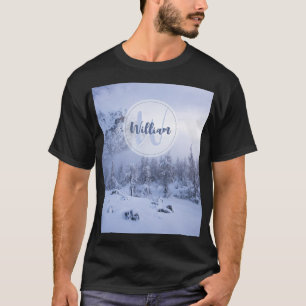 Camiseta Monograma da floresta de névoa das maravilhas do i