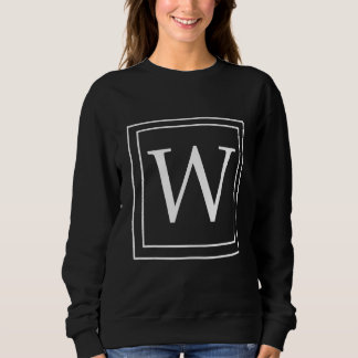 Camiseta Monograma da Letra W Alfabeto Inglês Inicial W Cin