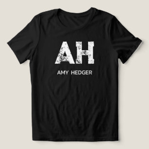 CAMISETA MONOGRAMA DE DUAS LETRAS BRANCO MINIMALISTA NOME P