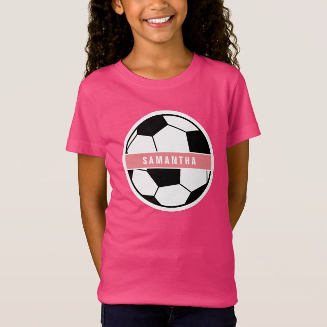 Camiseta Monograma de Esportes Rosa Cinza de Futebol Modern (Frente)