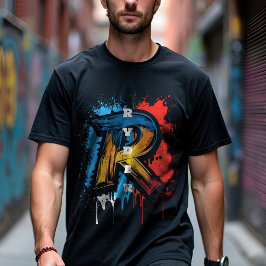 Camiseta Monograma de Grafite Negrito Personalizável 'R' Ur
