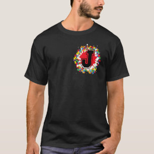 Camiseta Monograma de Letra Inicial J de Conscientização so