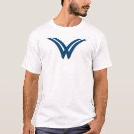 Camiseta Monograma de Letra V Criativo Geométrico Mínimo