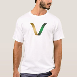 Camiseta Monograma de Letra V de Luxo